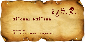 Ócsai Rózsa névjegykártya